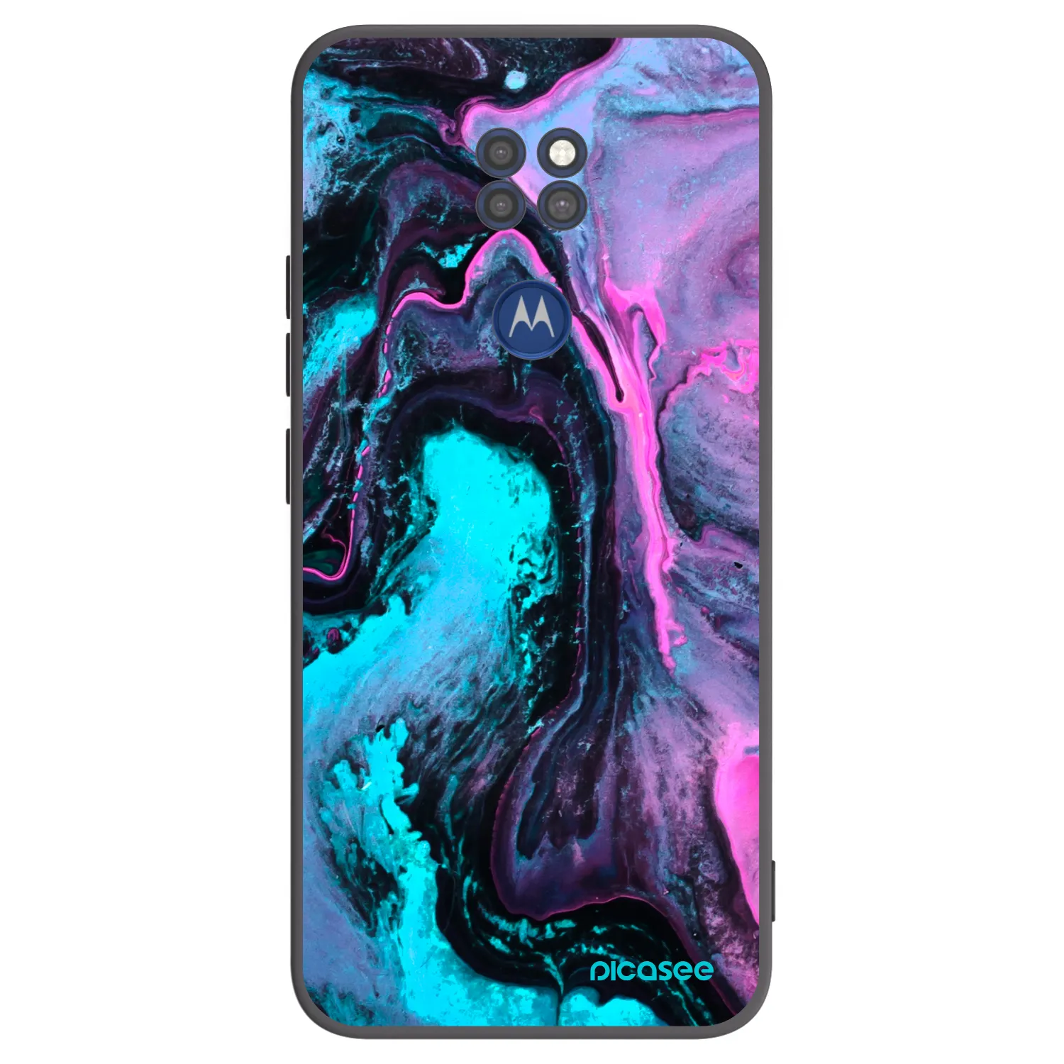 Picasee silikonski črni ovitek za Motorola Moto G9 Play - Lean 2