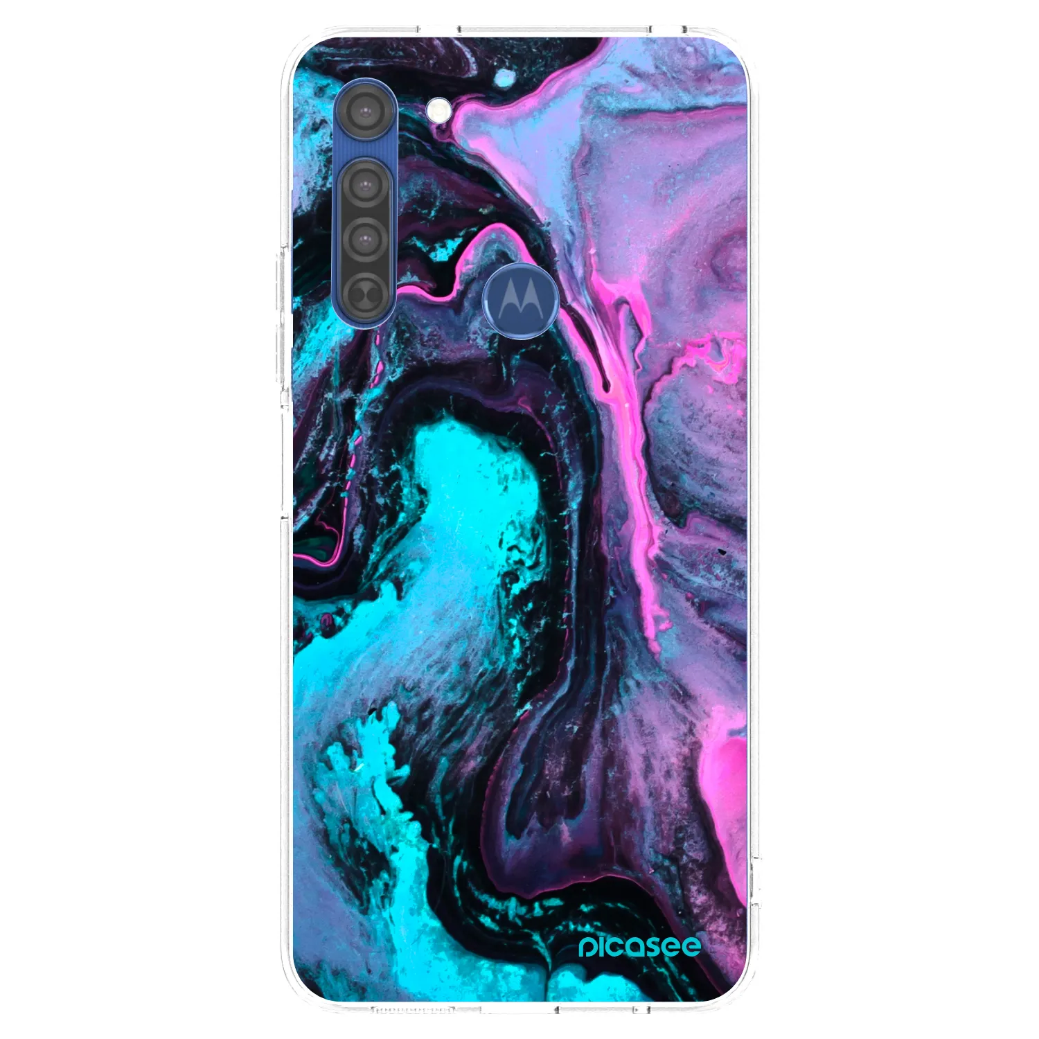 Picasee silikonski prozorni ovitek za Motorola Moto G8 - Lean 2