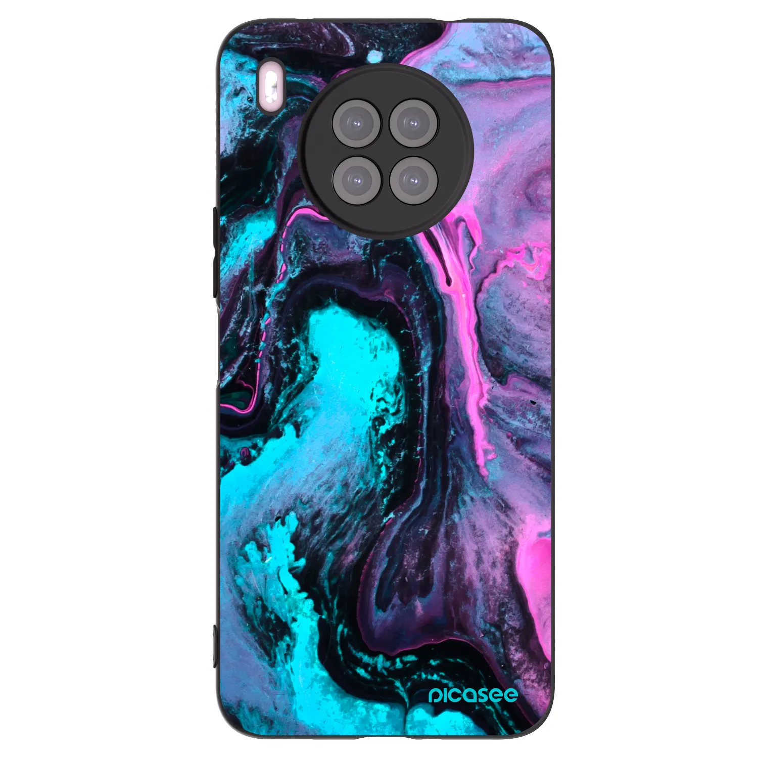 Picasee silikonski črni ovitek za Huawei Nova 8i - Lean 2