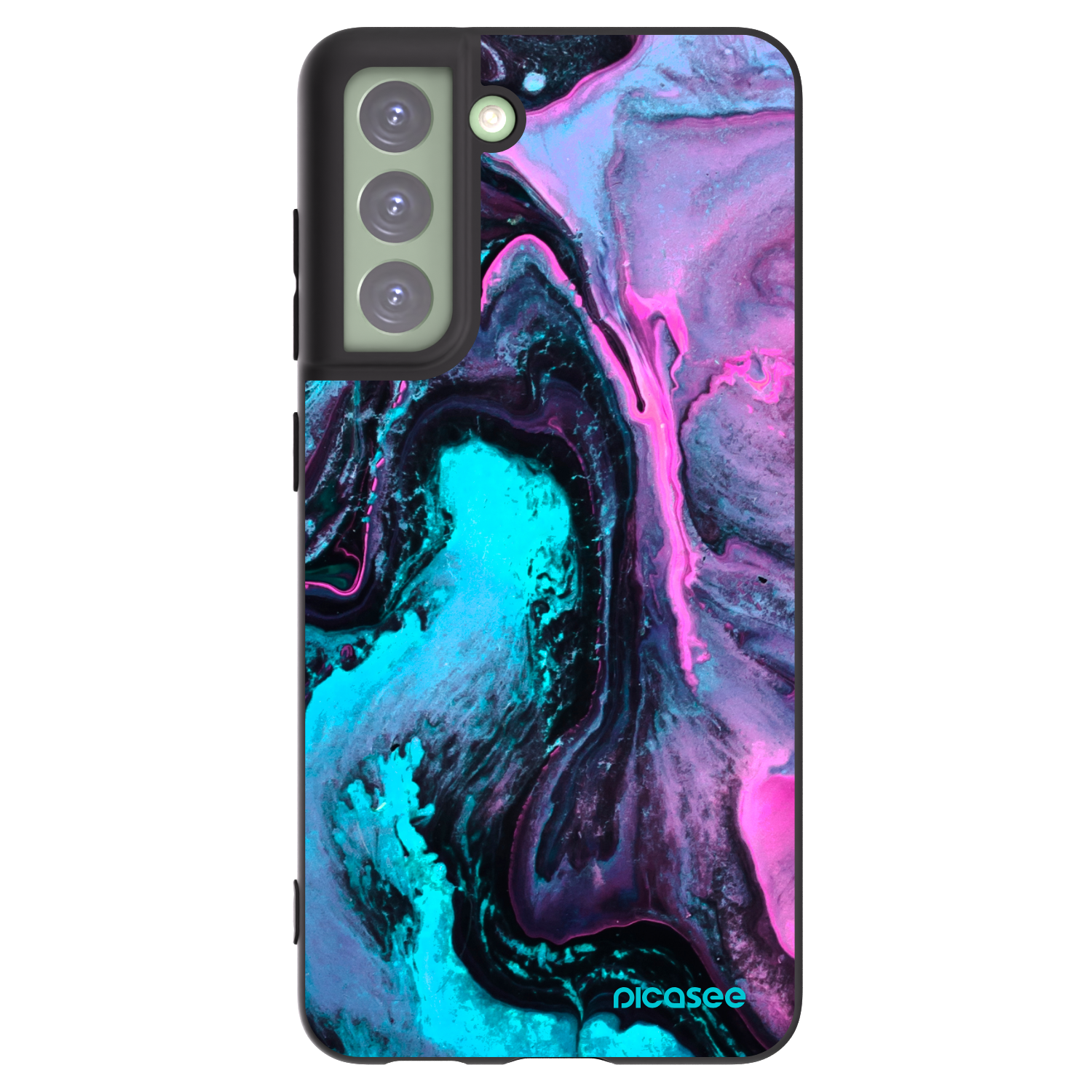 Picasee silikonski črni ovitek za Samsung Galaxy S21 FE 5G - Lean 2