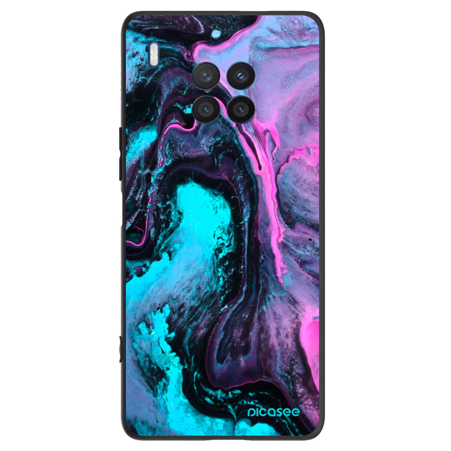 Picasee silikonski črni ovitek za Honor 50 Lite - Lean 2