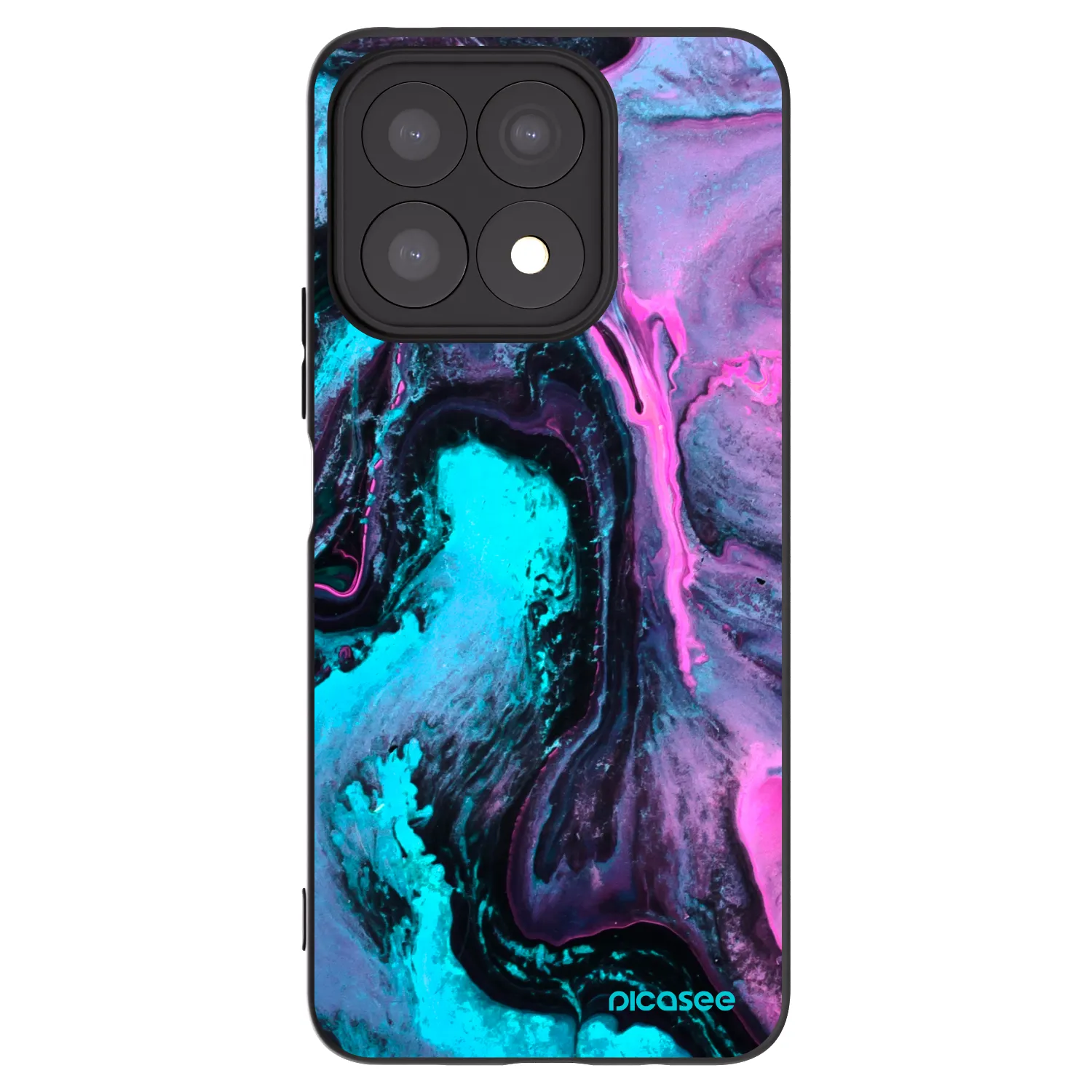 Picasee silikonski črni ovitek za Honor X8a - Lean 2