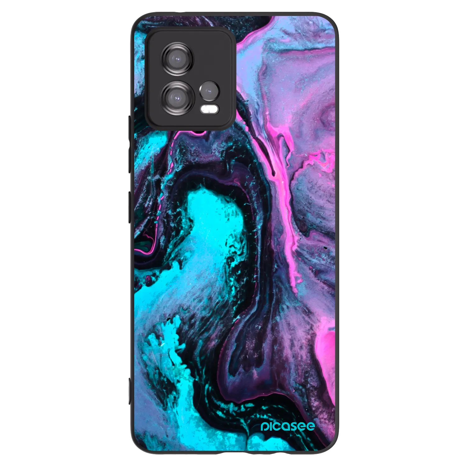 Picasee silikonski črni ovitek za Motorola Moto G72 - Lean 2