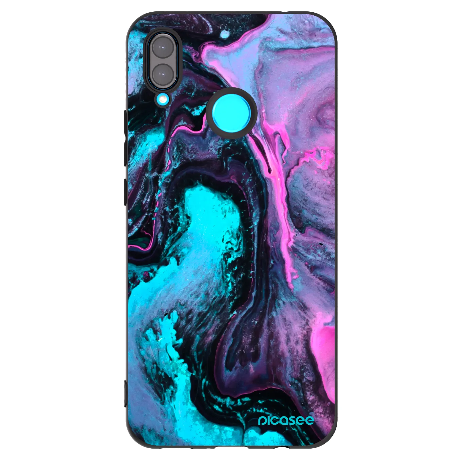Picasee silikonski črni ovitek za Huawei Nova 3 - Lean 2