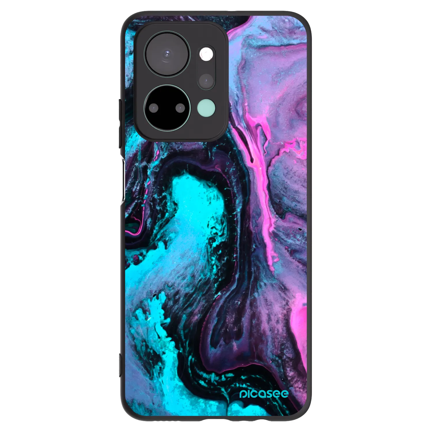 Picasee silikonski črni ovitek za Honor X7a - Lean 2