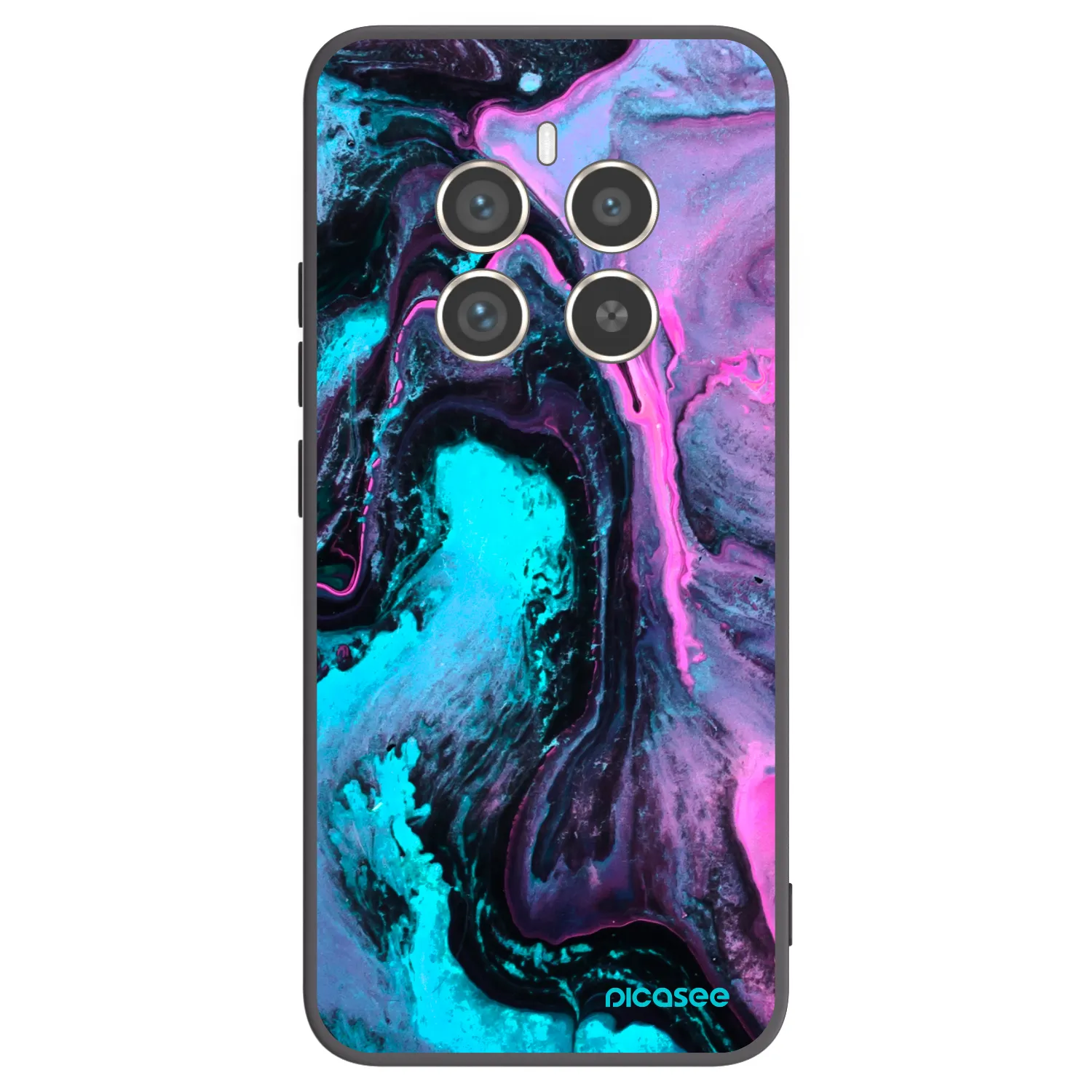 Picasee silikonski črni ovitek za Realme 12 Pro 5G - Lean 2