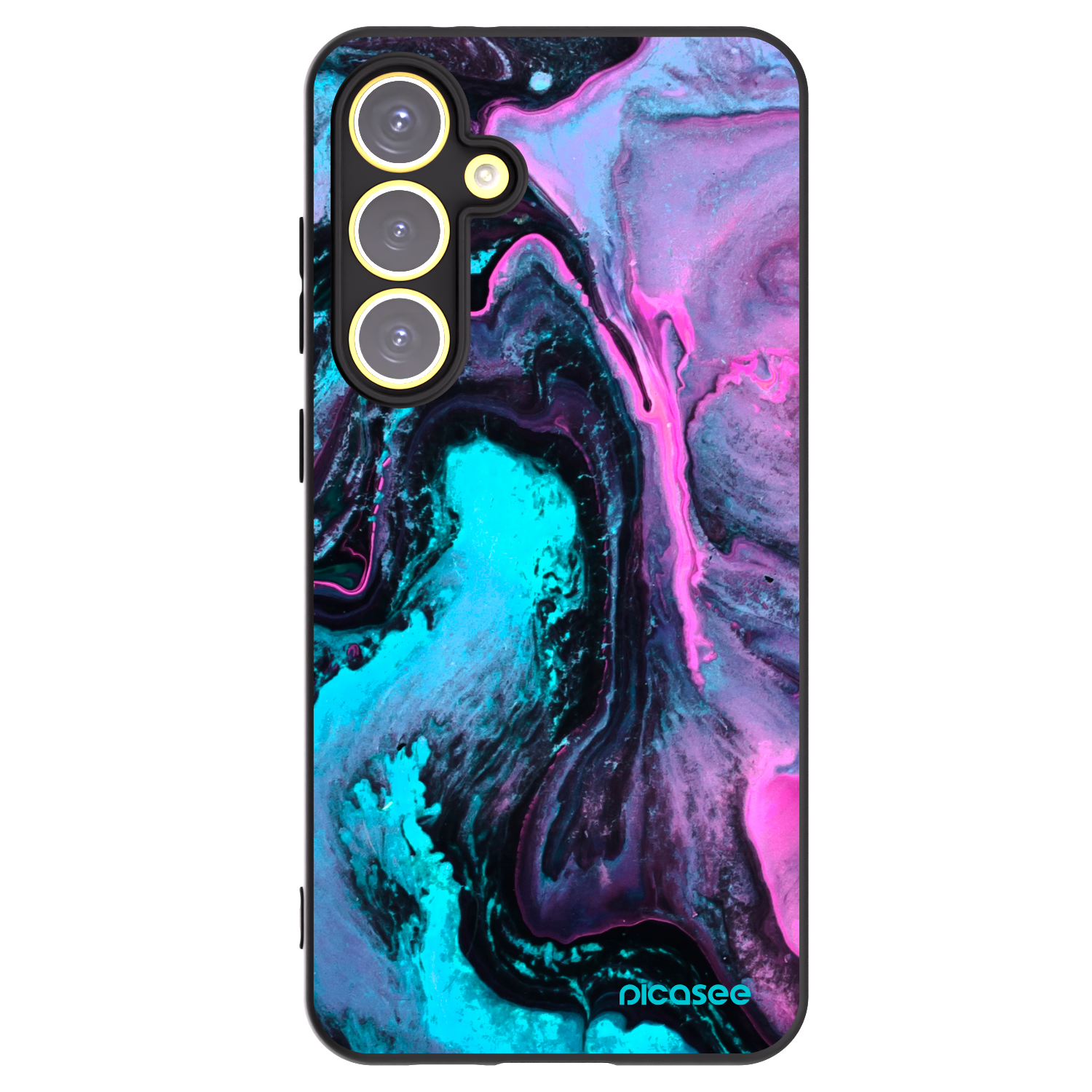 Picasee silikonski črni ovitek za Samsung Galaxy S24 FE S721B - Lean 2