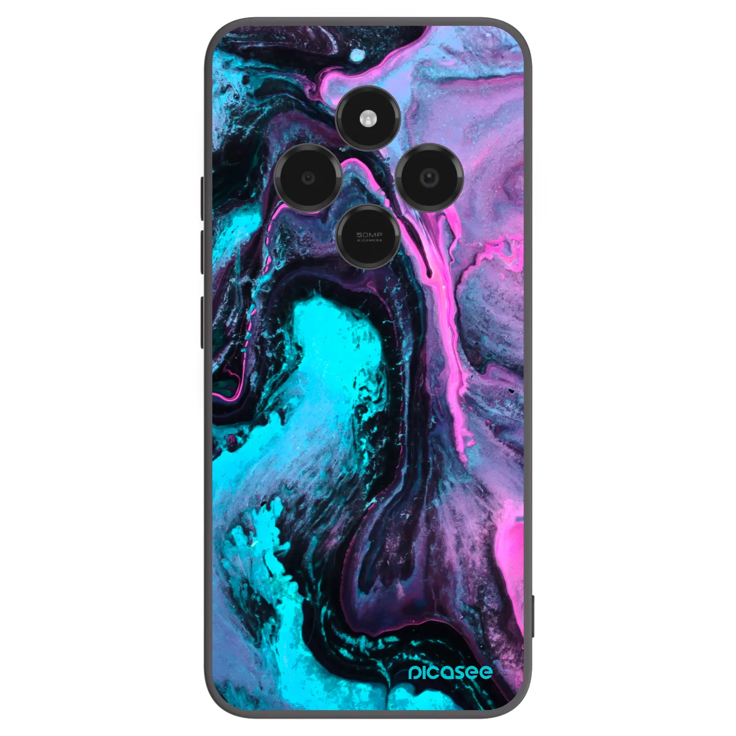 Picasee silikonski črni ovitek za Xiaomi Poco C75 - Lean 2