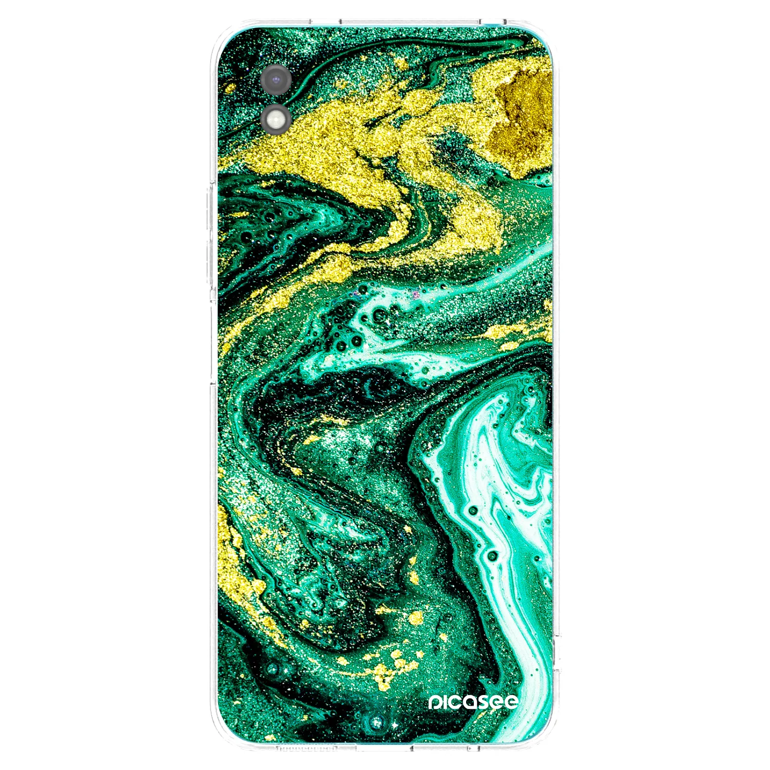 Picasee silikonski črni ovitek za Xiaomi Redmi 9A - Green Gold
