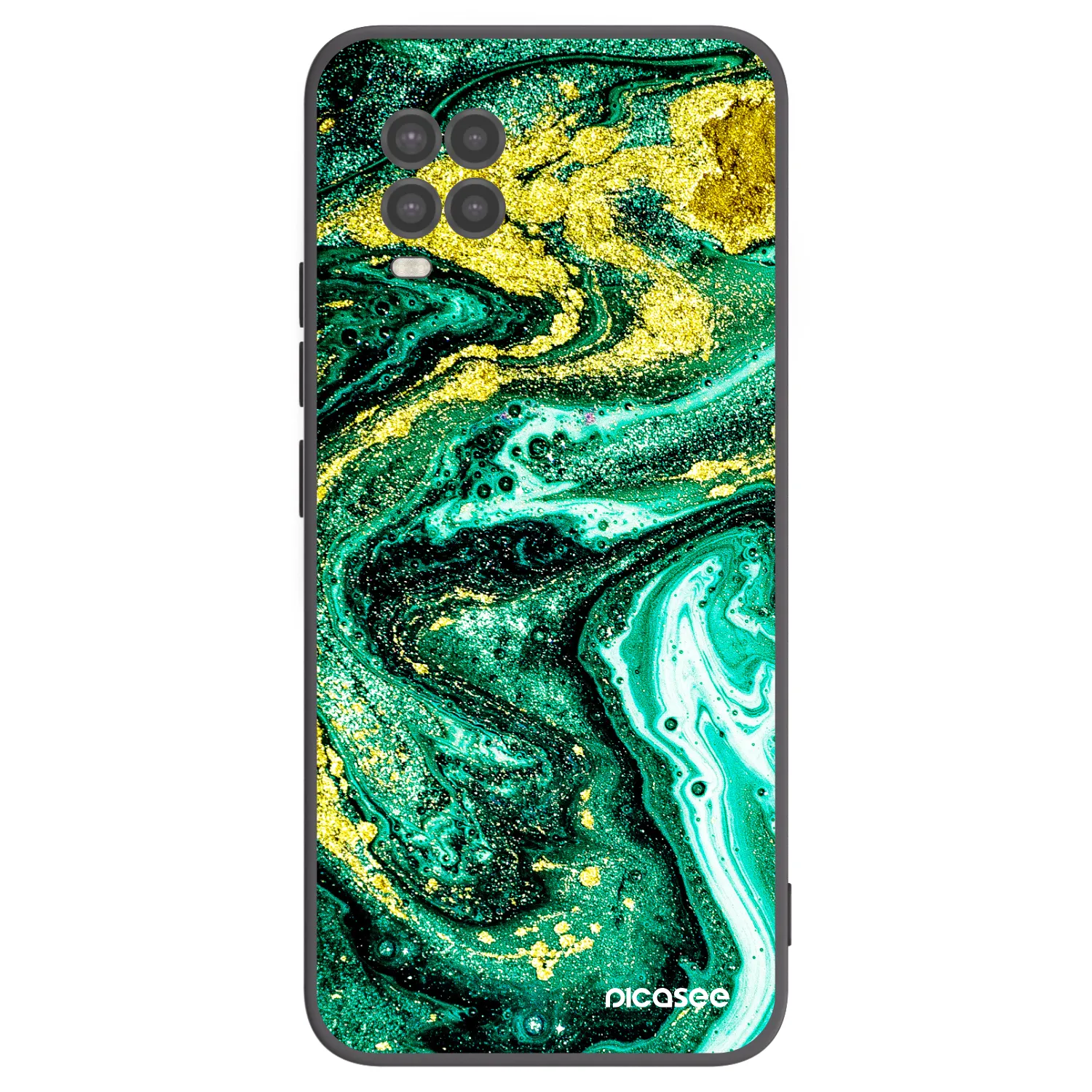 Picasee silikonski črni ovitek za Xiaomi Mi 10 Lite - Green Gold