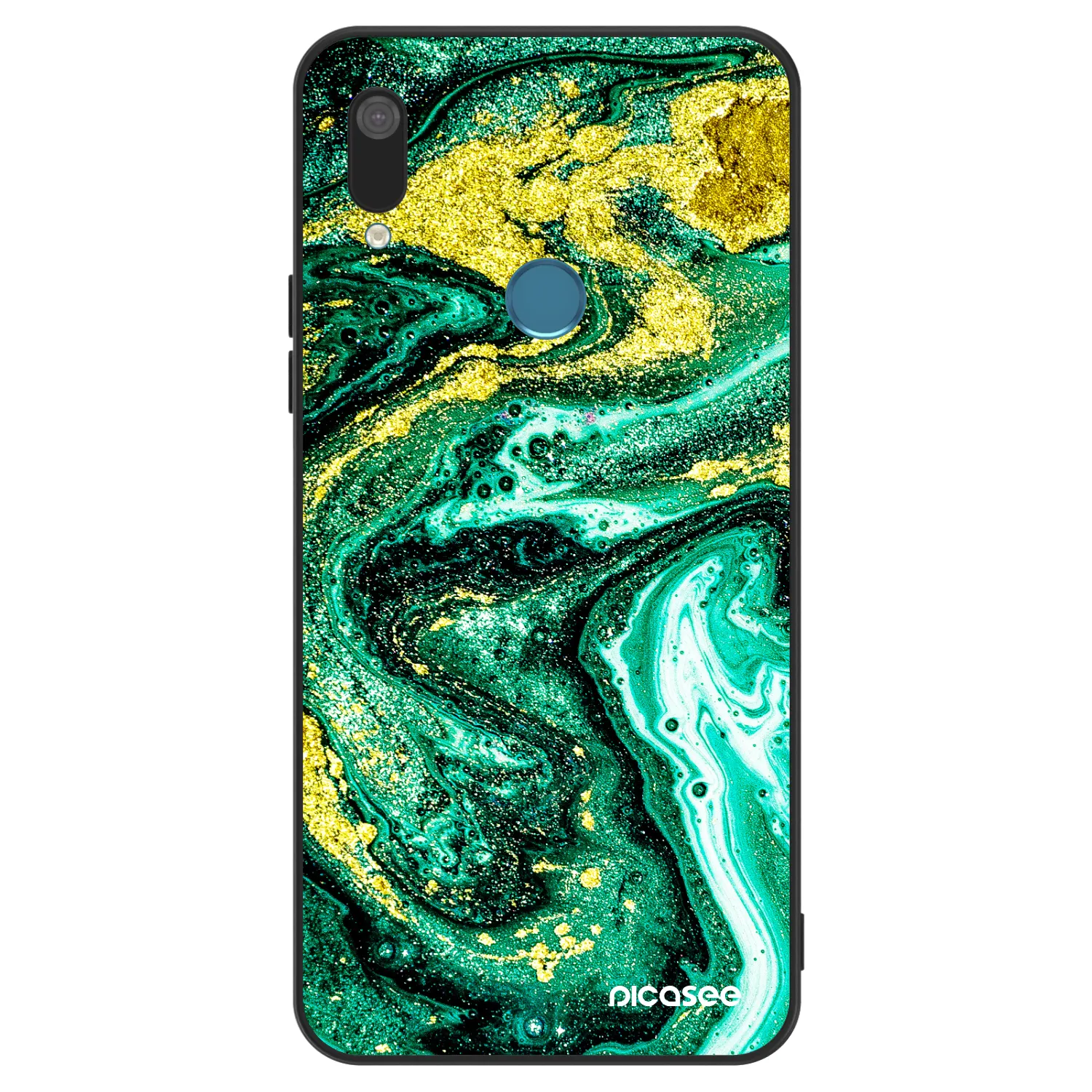Picasee ULTIMATE CASE za Huawei Y7 2019 - Green Gold