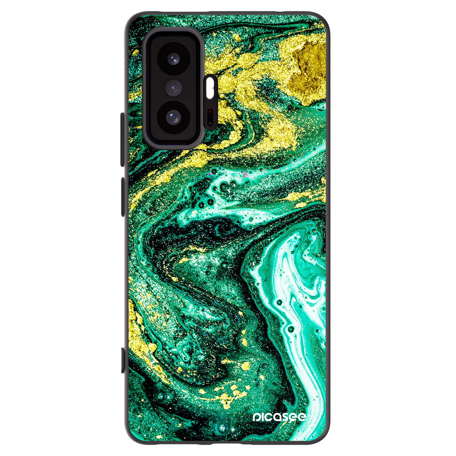 Picasee silikonski črni ovitek za Xiaomi 11T - Green Gold