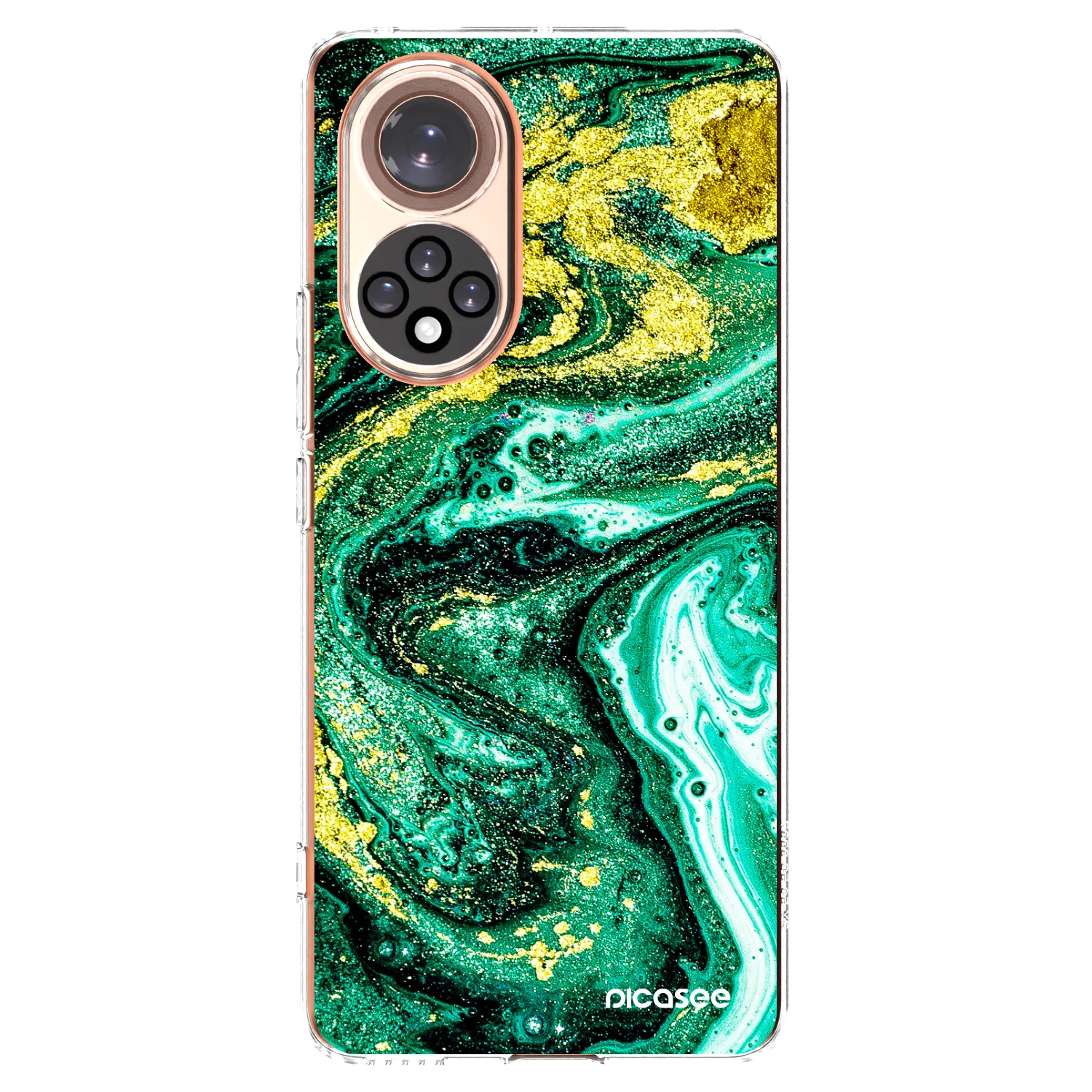 Picasee silikonski prozorni ovitek za Huawei Nova 9 - Green Gold