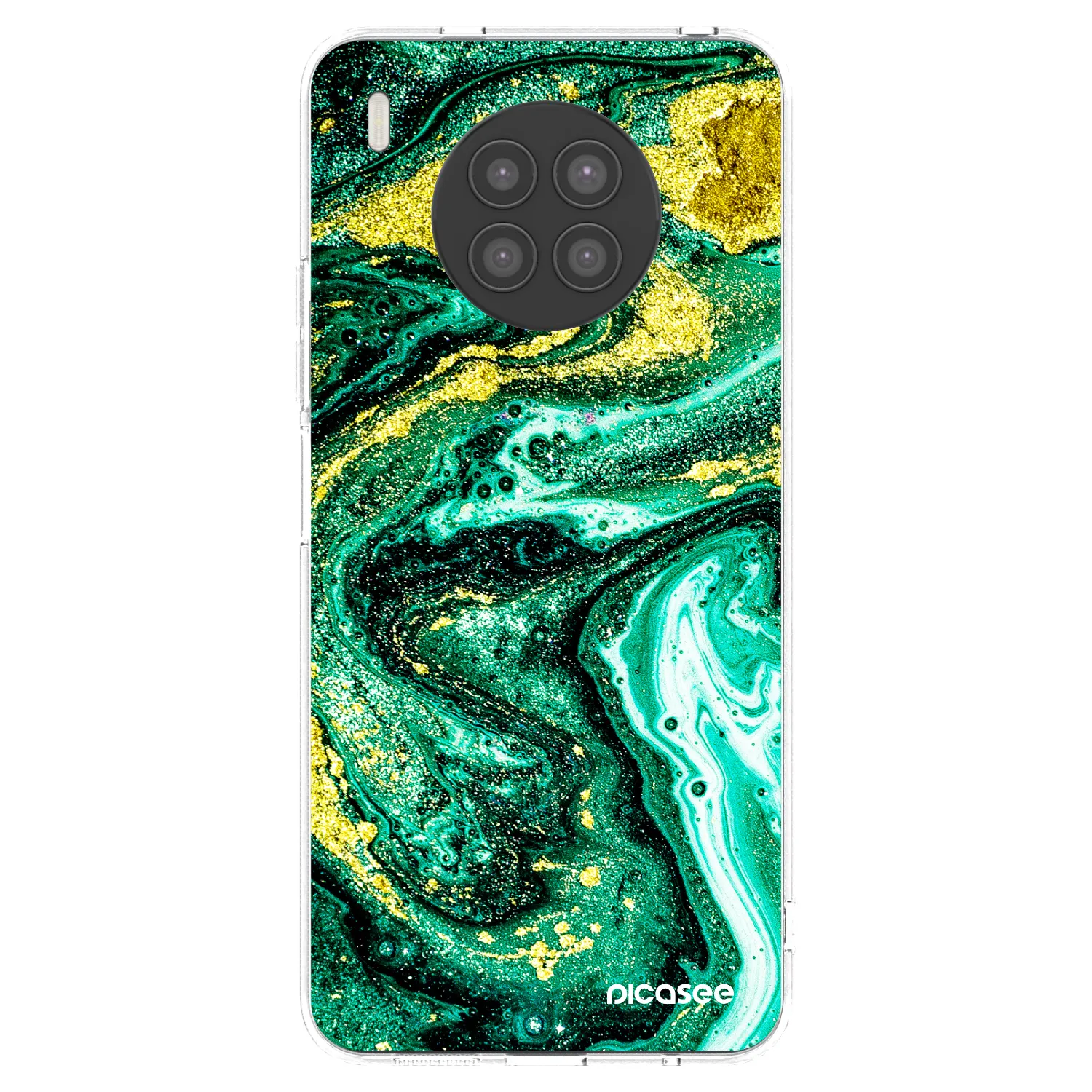 Picasee silikonski prozorni ovitek za Huawei Nova 8i - Green Gold