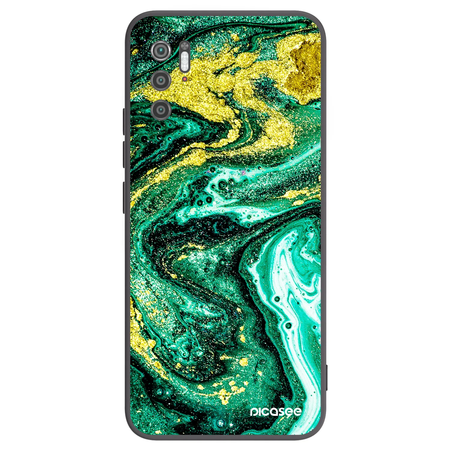 Picasee silikonski črni ovitek za Xiaomi Poco M3 Pro 5G - Green Gold