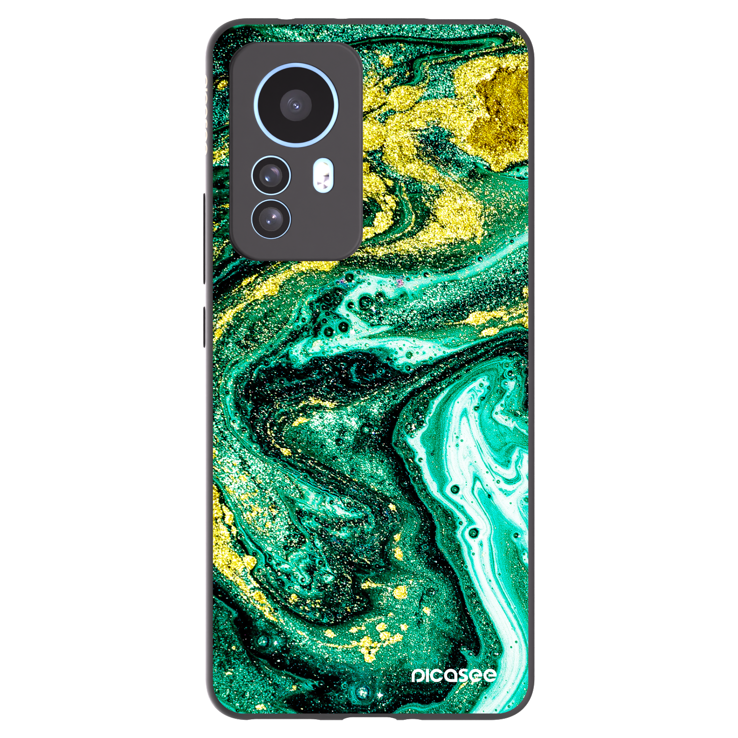 Picasee silikonski črni ovitek za Xiaomi 12T - Green Gold