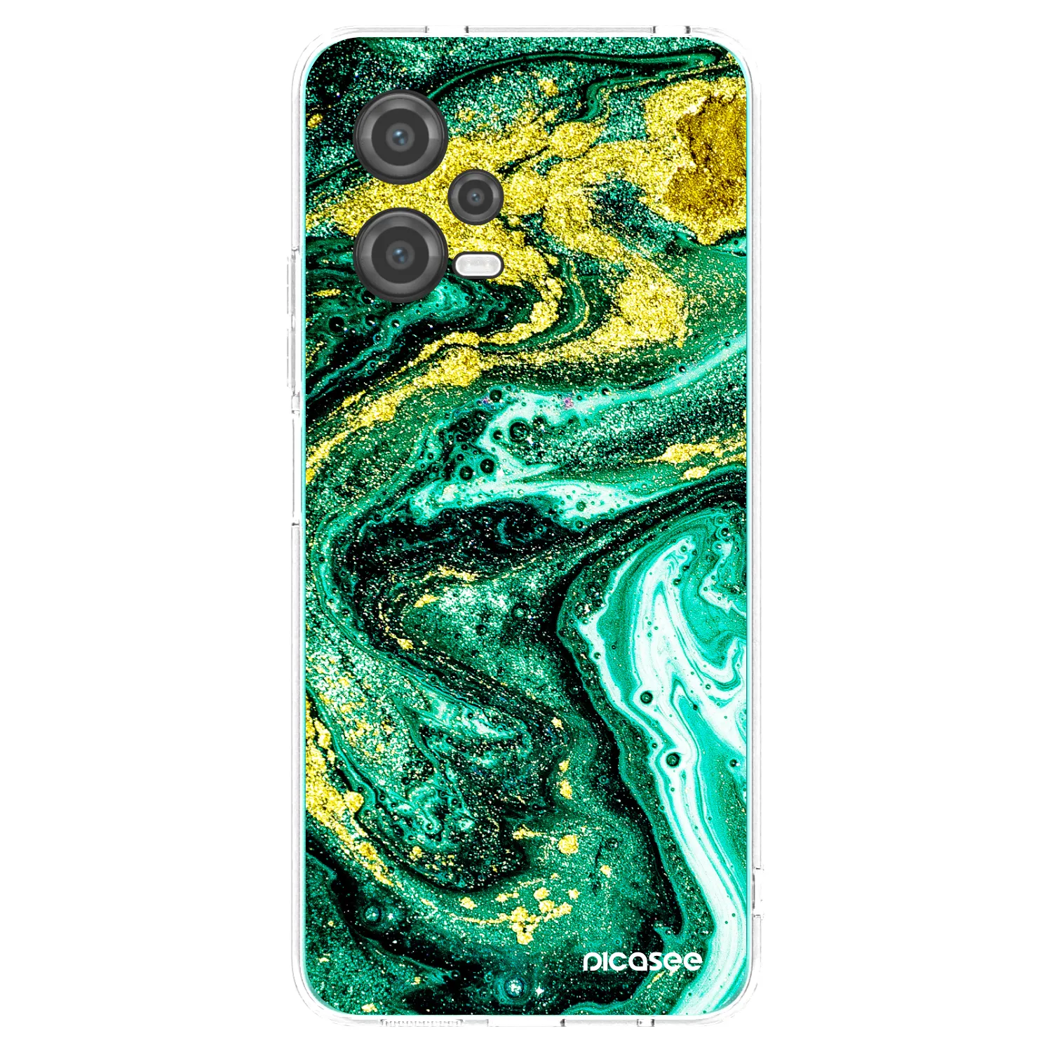 Picasee silikonski prozorni ovitek za Xiaomi Poco X5 - Green Gold
