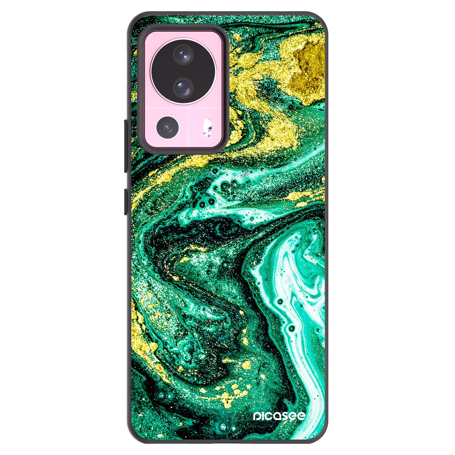Picasee silikonski črni ovitek za Xiaomi 13 Lite - Green Gold
