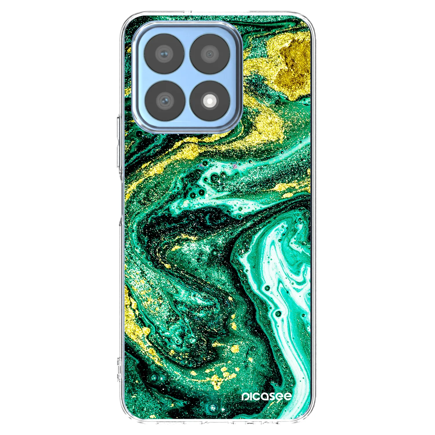 Picasee silikonski prozorni ovitek za Honor X8a - Green Gold