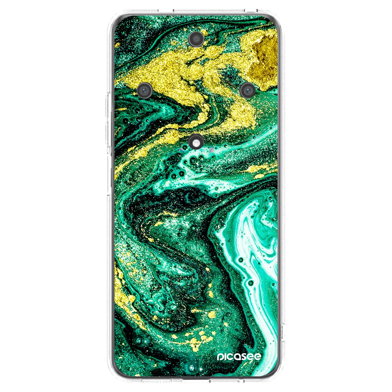Picasee silikonski prozorni ovitek za Honor Magic5 Lite 5G - Green Gold