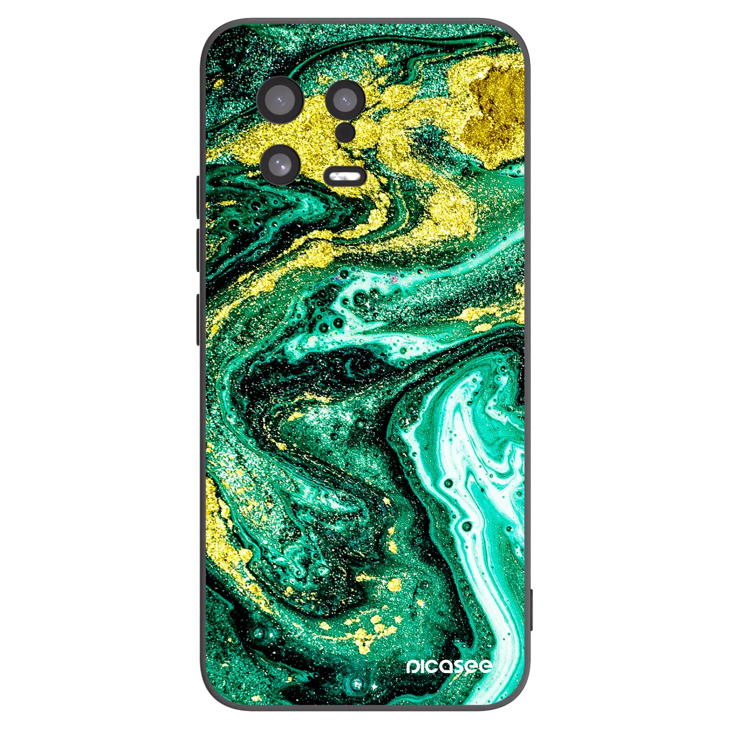 Picasee silikonski črni ovitek za Xiaomi 13 - Green Gold