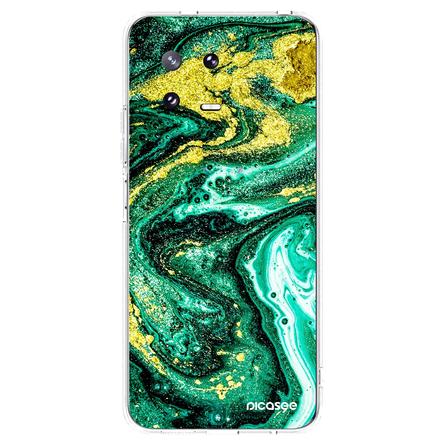Picasee silikonski prozorni ovitek za Xiaomi 13 Pro - Green Gold