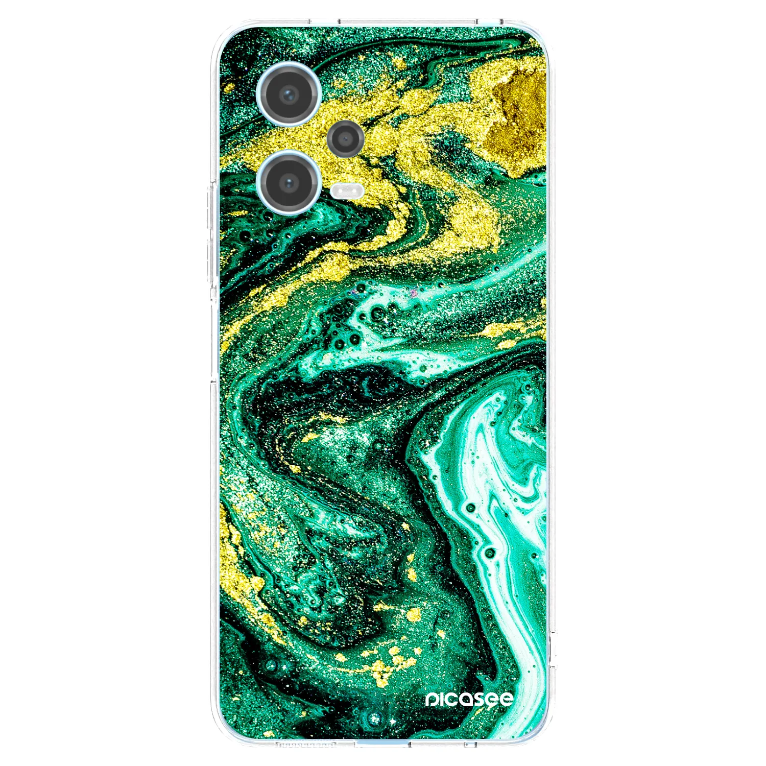 Picasee silikonski prozorni ovitek za Xiaomi Redmi Note 12 5G - Green Gold