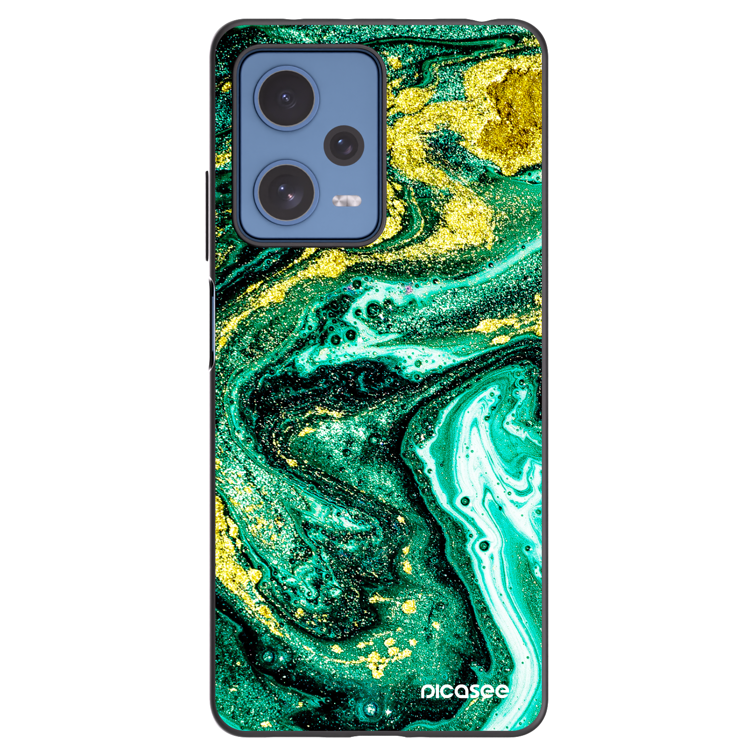 Picasee silikonski črni ovitek za Xiaomi Redmi Note 12 Pro 5G - Green Gold