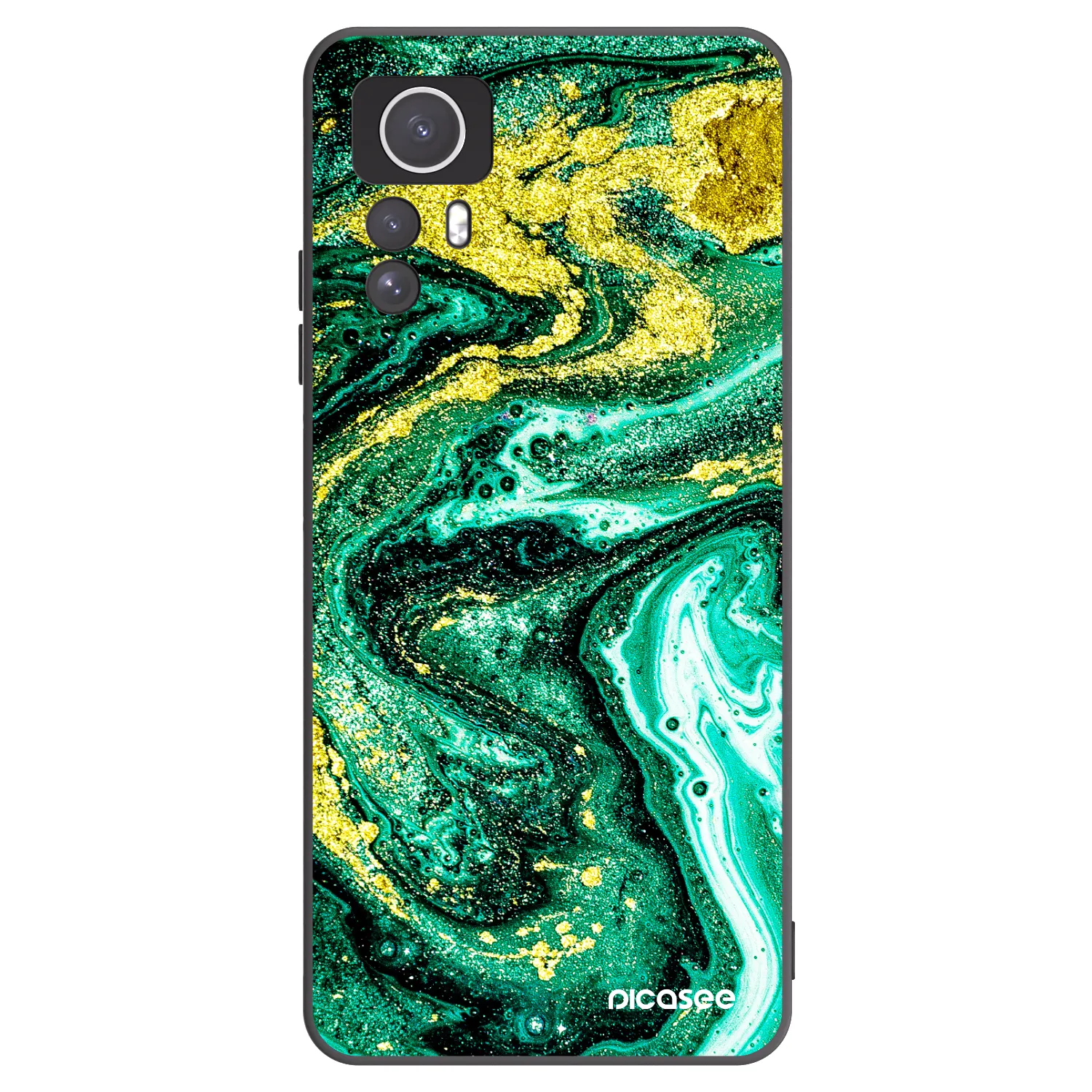 Picasee silikonski črni ovitek za Xiaomi Redmi Note 12S - Green Gold