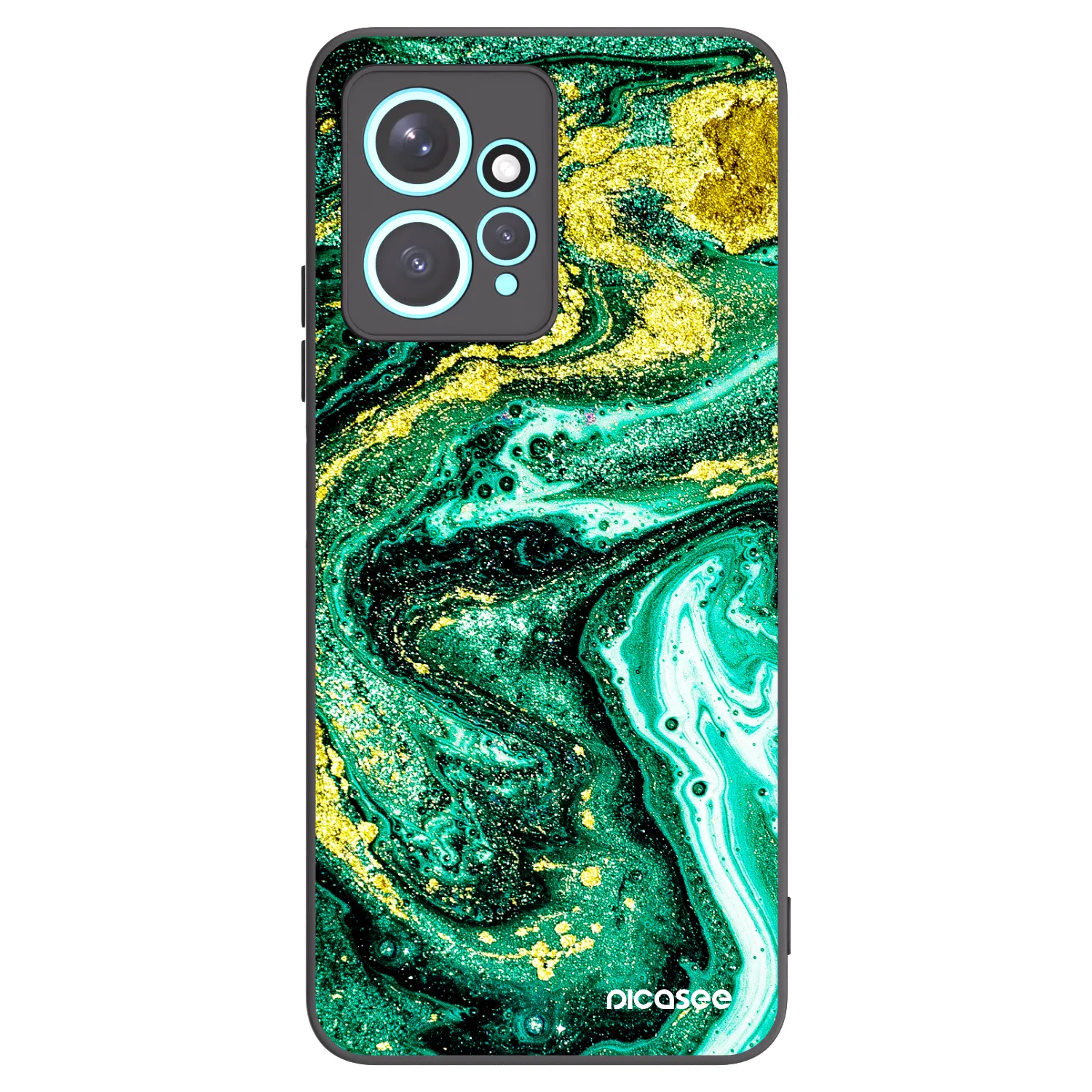 Picasee silikonski črni ovitek za Xiaomi Redmi Note 12 4G - Green Gold