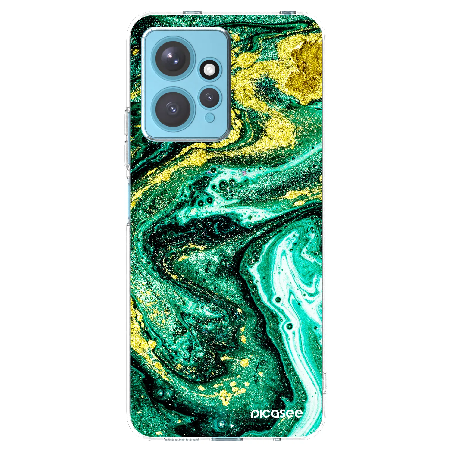 Picasee silikonski prozorni ovitek za Xiaomi Redmi Note 12 4G - Green Gold