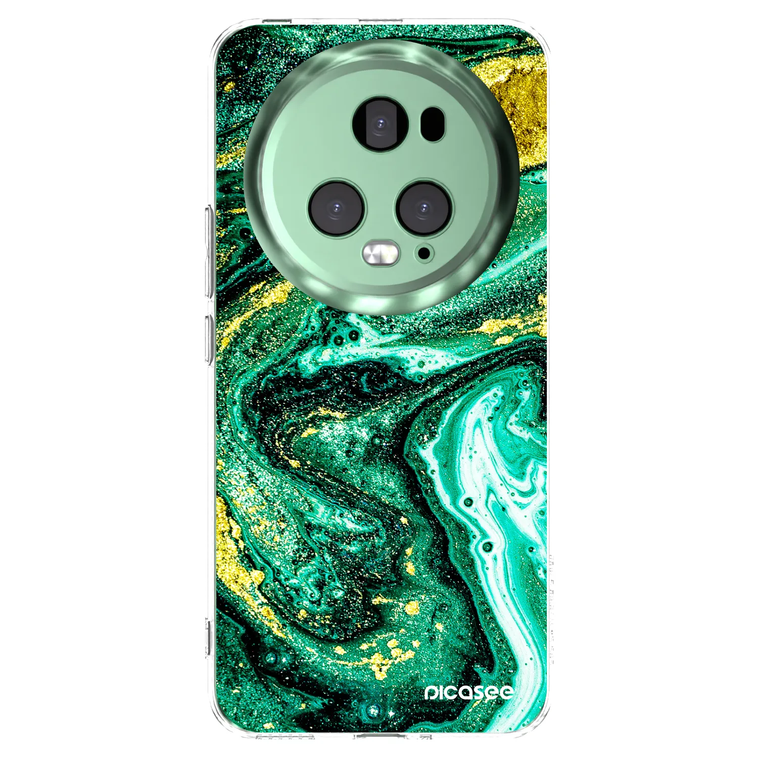 Picasee silikonski prozorni ovitek za Honor Magic5 Pro - Green Gold