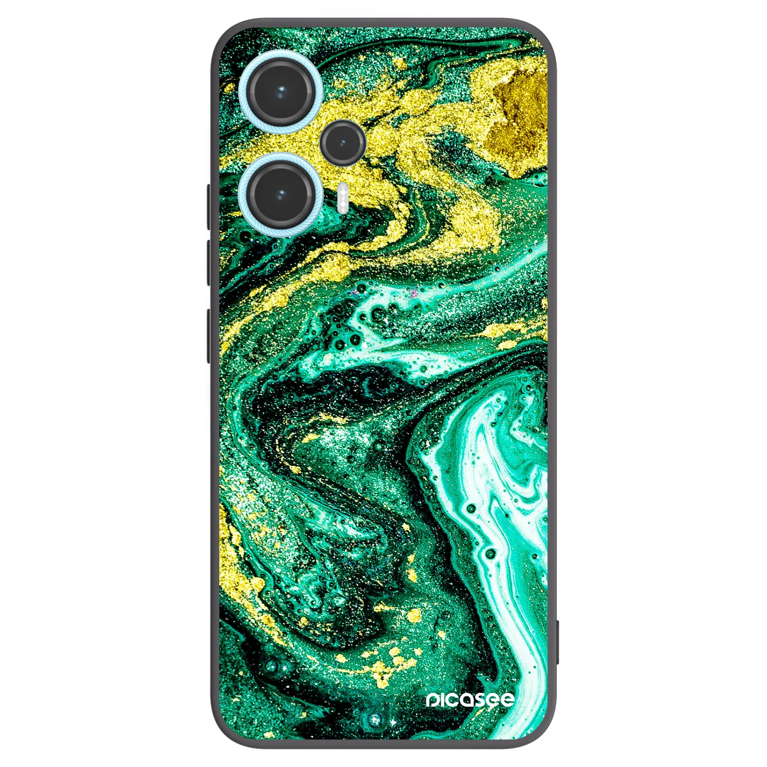 Picasee silikonski črni ovitek za Xiaomi Poco F5 - Green Gold