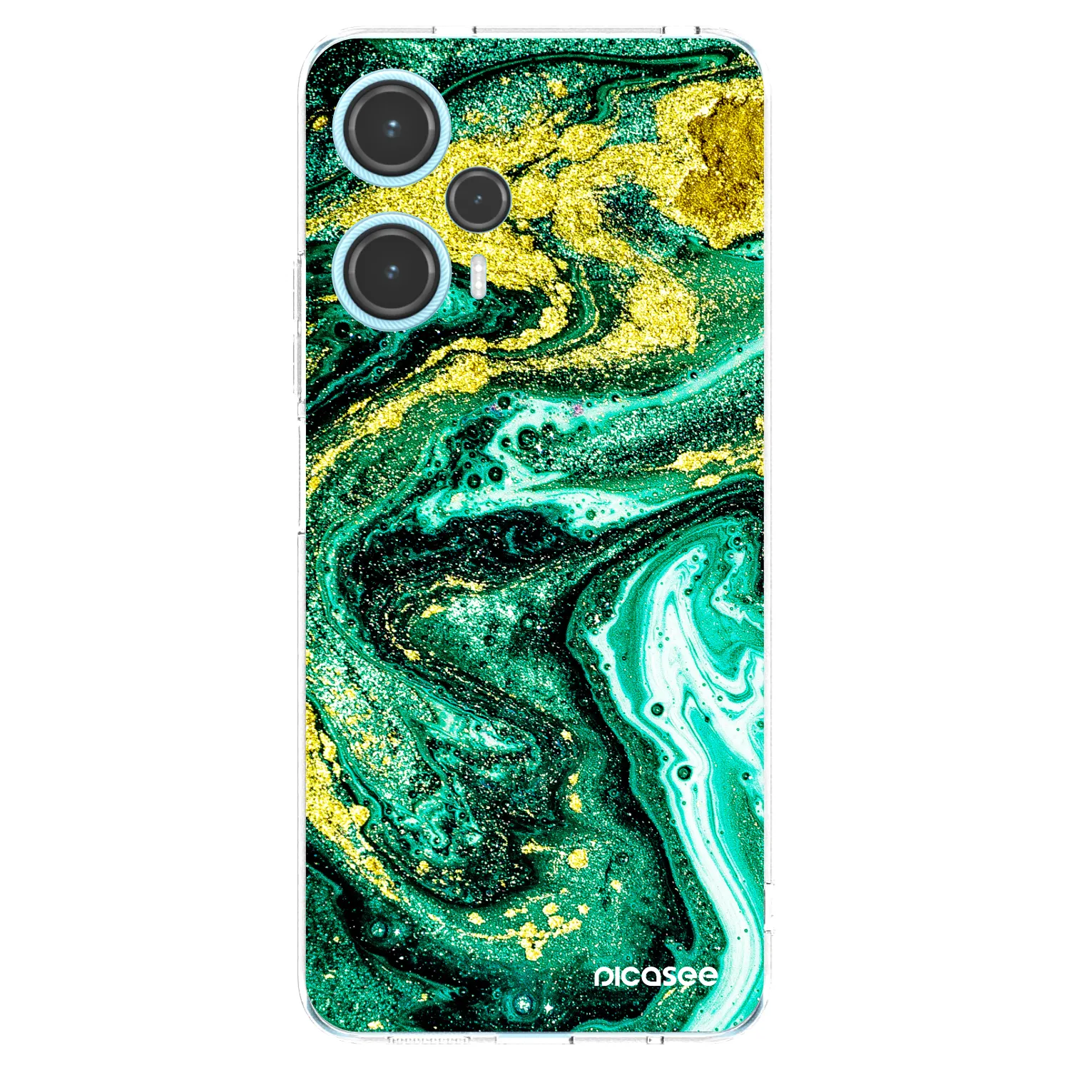 Picasee silikonski prozorni ovitek za Xiaomi Poco F5 - Green Gold