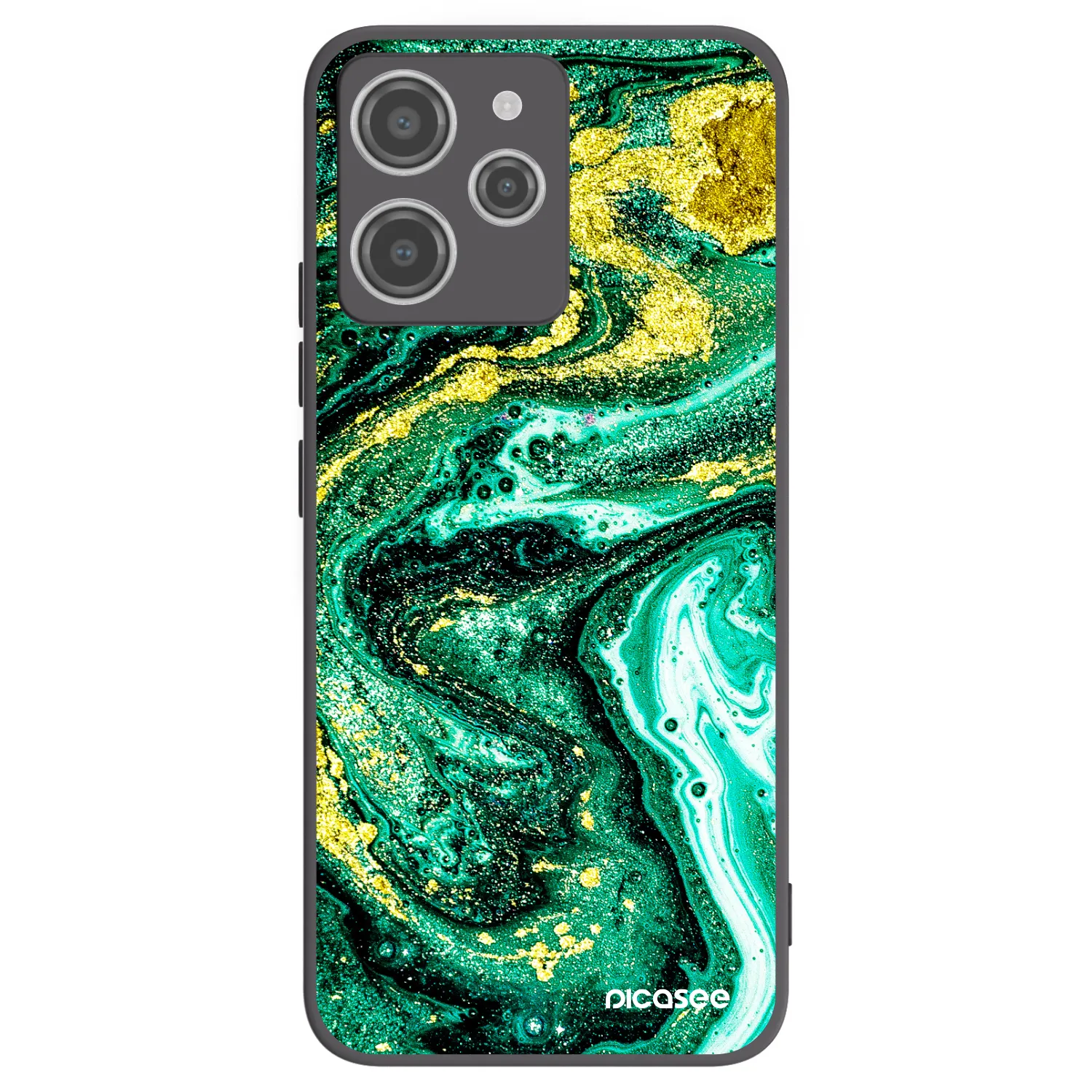 Picasee silikonski črni ovitek za Xiaomi Redmi 12 4G - Green Gold
