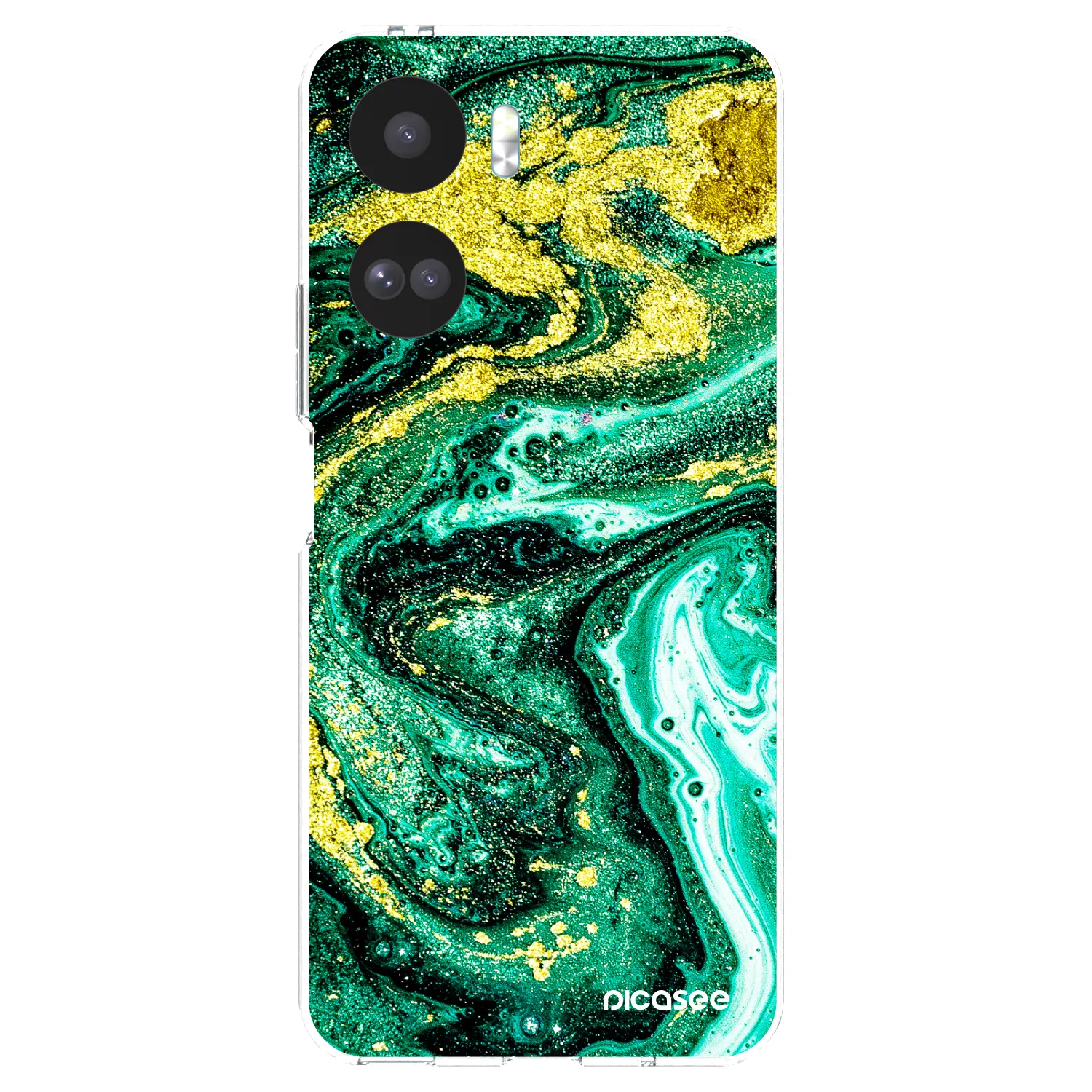 Picasee silikonski prozorni ovitek za Honor 90 Lite 5G - Green Gold