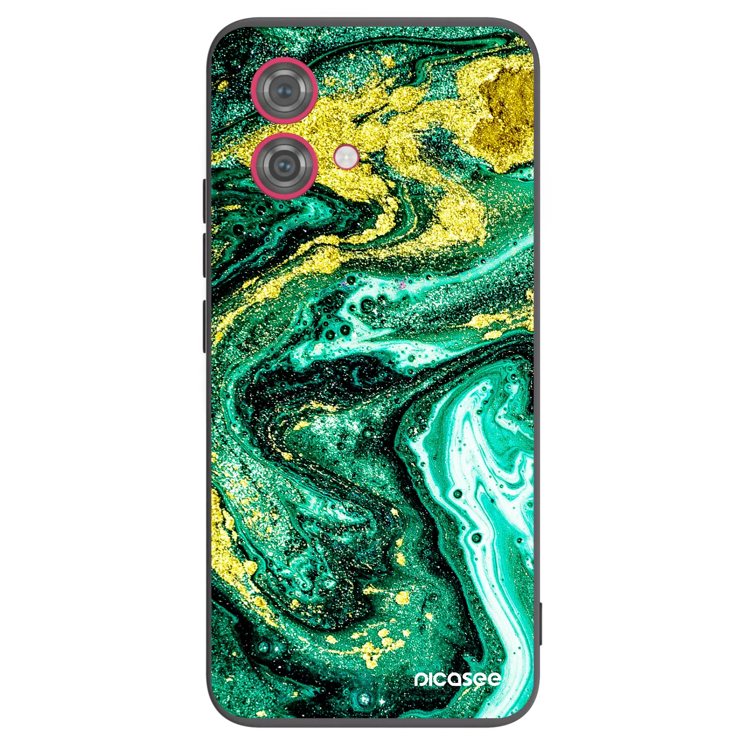 Picasee silikonski črni ovitek za Motorola Moto G84 5G - Green Gold