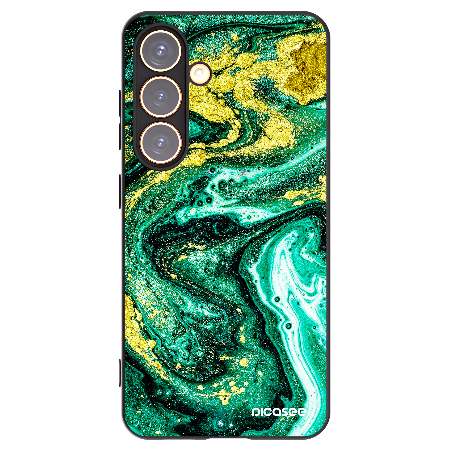 Picasee silikonski črni ovitek za Samsung Galaxy S24 S921B 5G - Green Gold