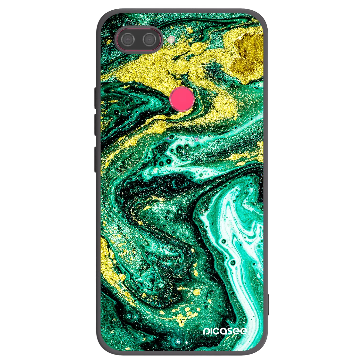 Picasee silikonski črni ovitek za Xiaomi Mi 8 Lite - Green Gold