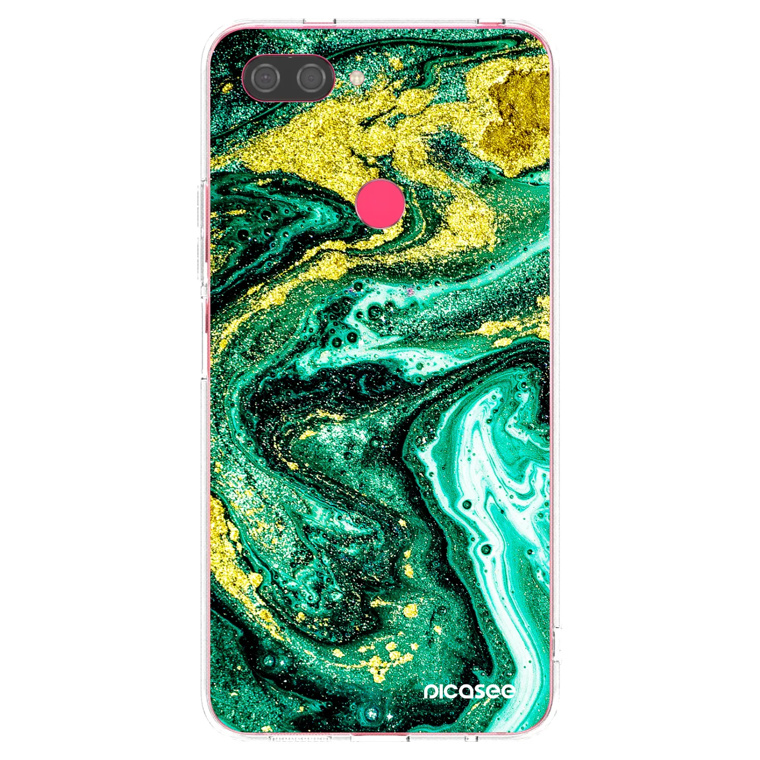 Picasee silikonski prozorni ovitek za Xiaomi Mi 8 Lite - Green Gold