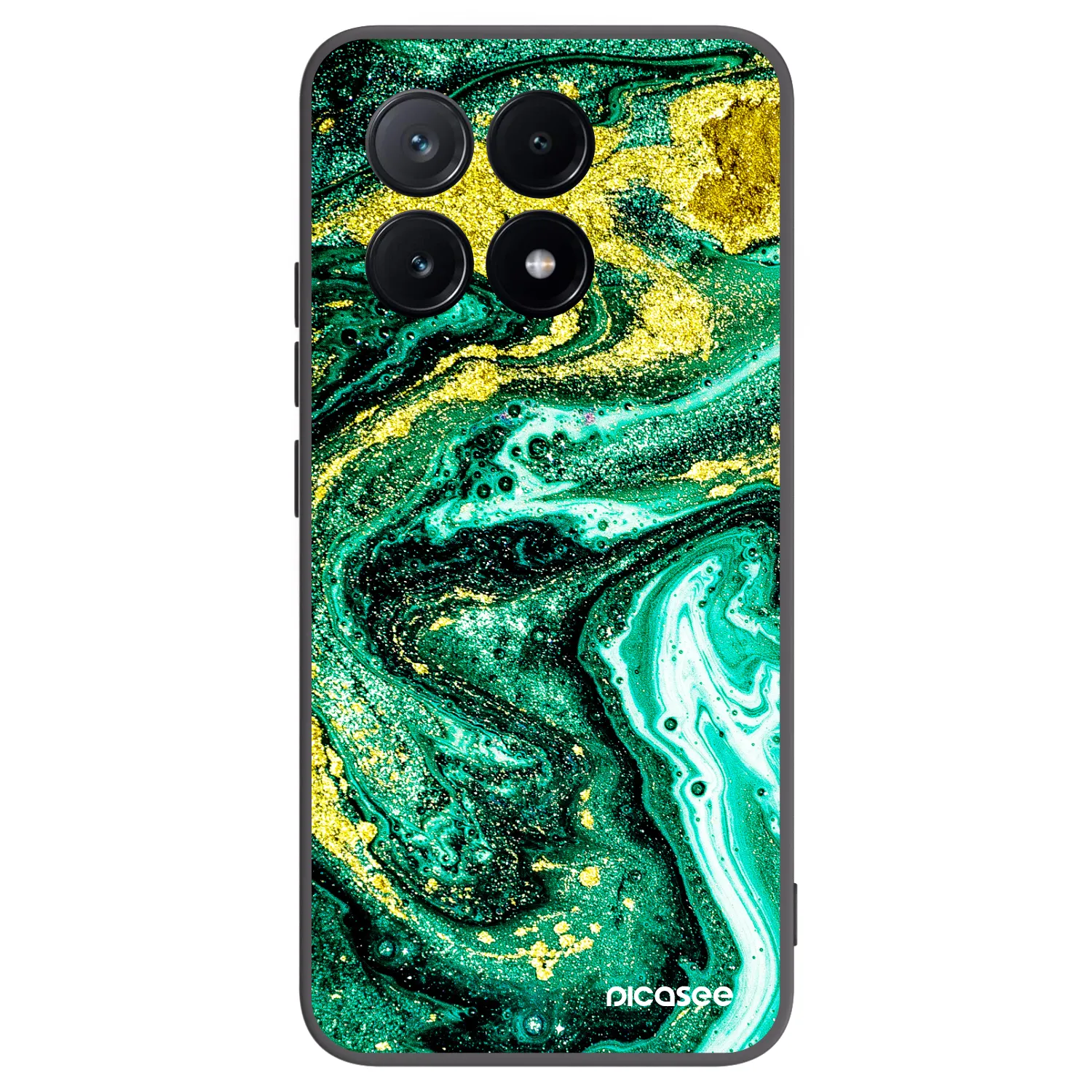 Picasee silikonski črni ovitek za Xiaomi Poco X6 Pro - Green Gold