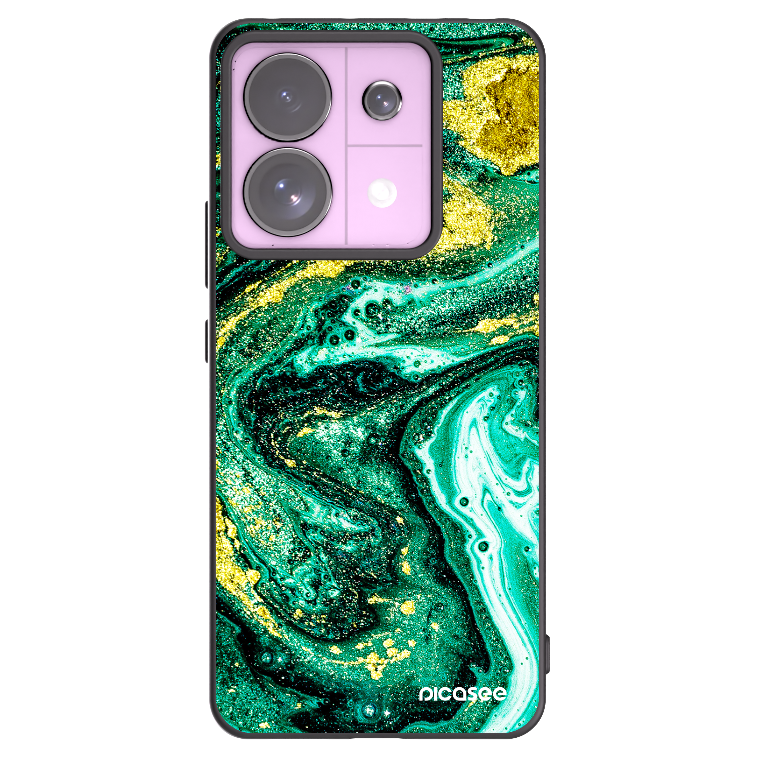 Picasee silikonski črni ovitek za Xiaomi Redmi Note 13 Pro 5G - Green Gold