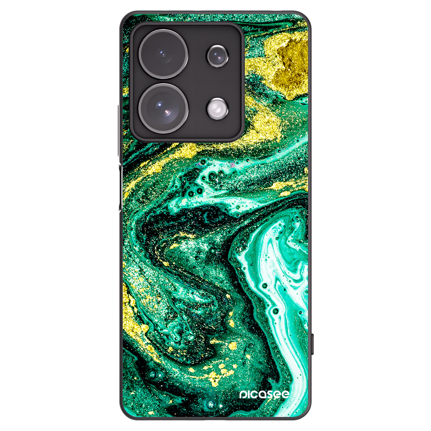 Picasee silikonski črni ovitek za Xiaomi Redmi Note 13 Pro 4G - Green Gold