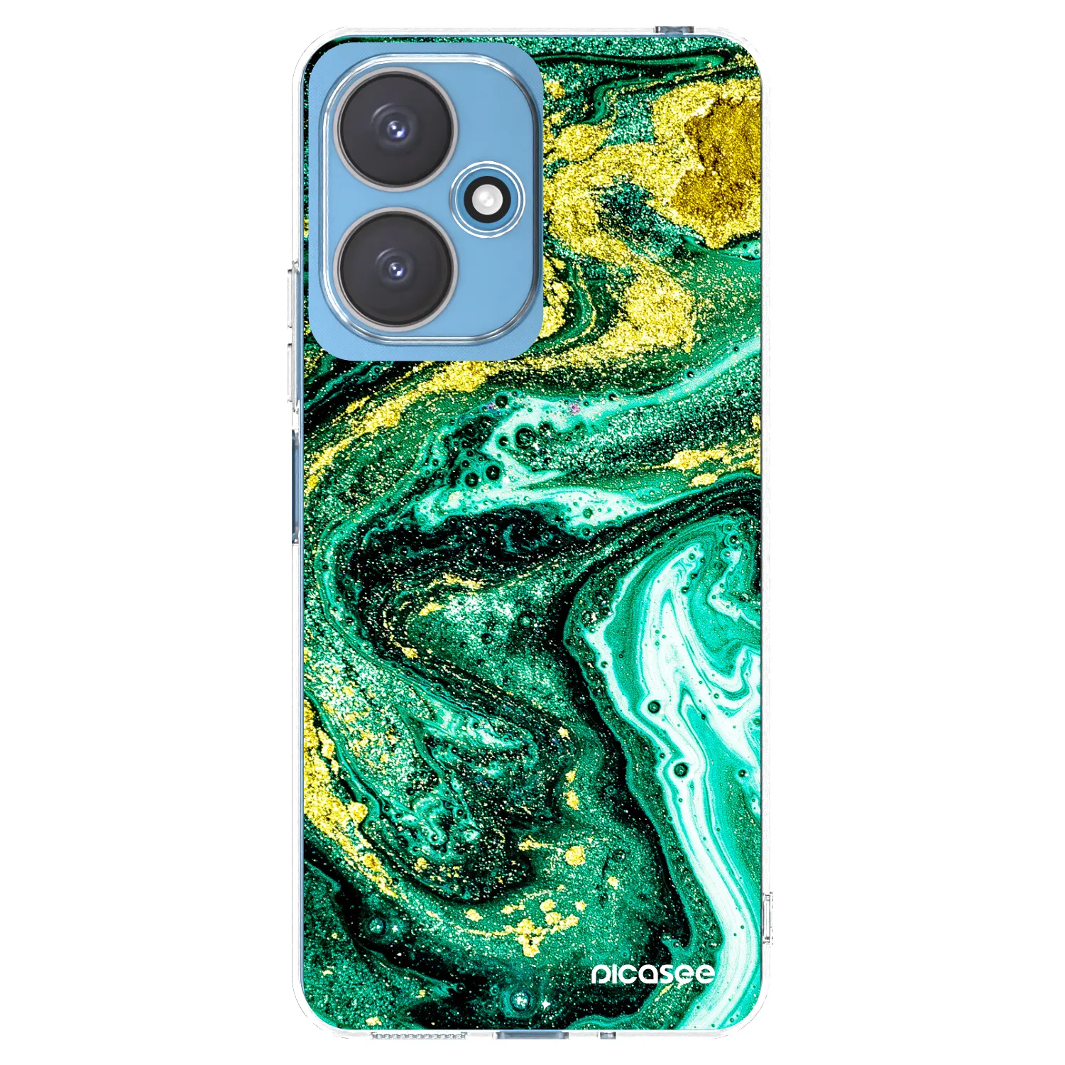 Picasee silikonski prozorni ovitek za Xiaomi Redmi 13C 5G - Green Gold