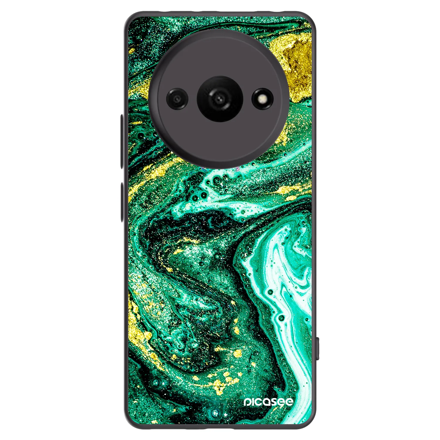 Picasee silikonski črni ovitek za Xiaomi Redmi A3 - Green Gold