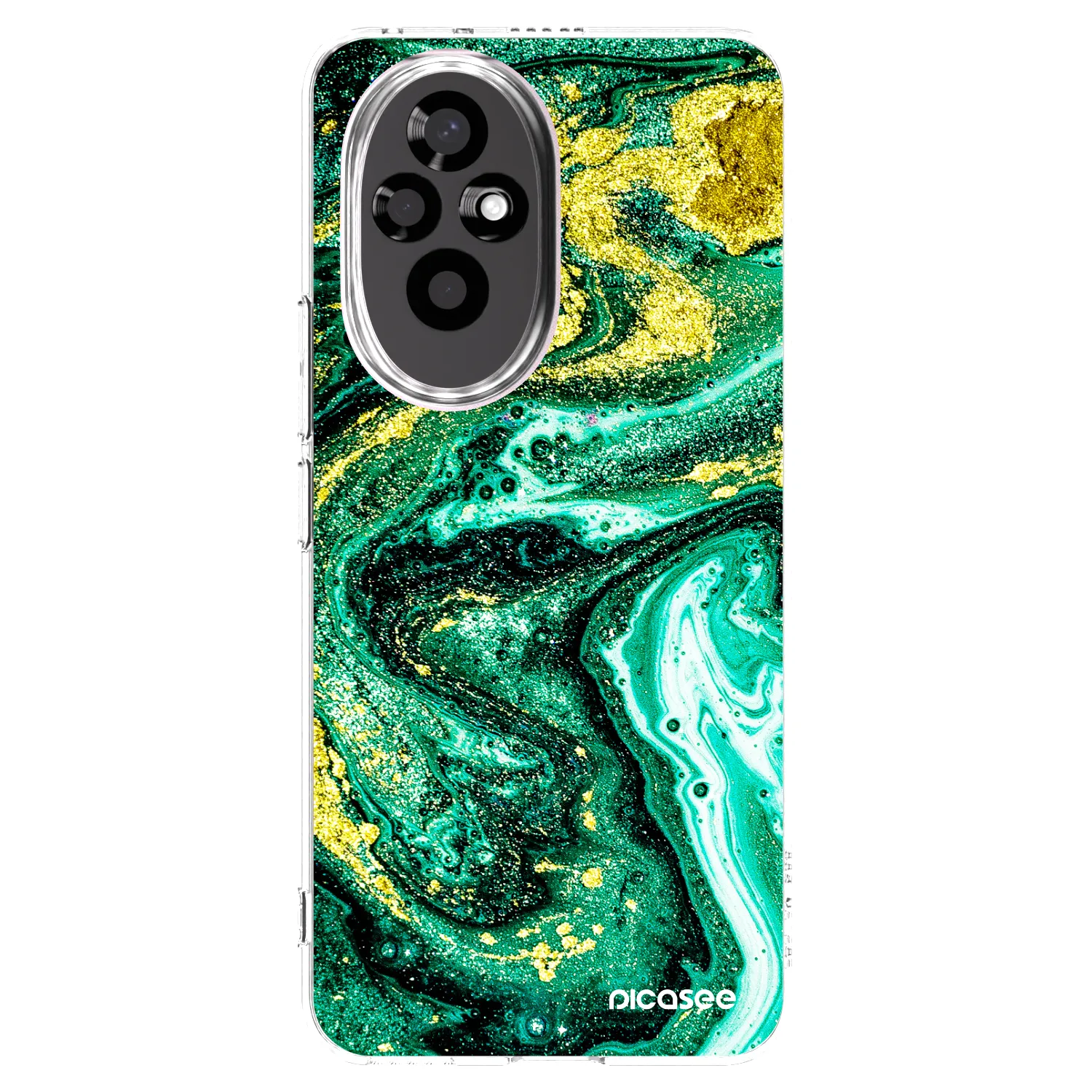 Picasee silikonski prozorni ovitek za Honor 200 Pro 5G - Green Gold