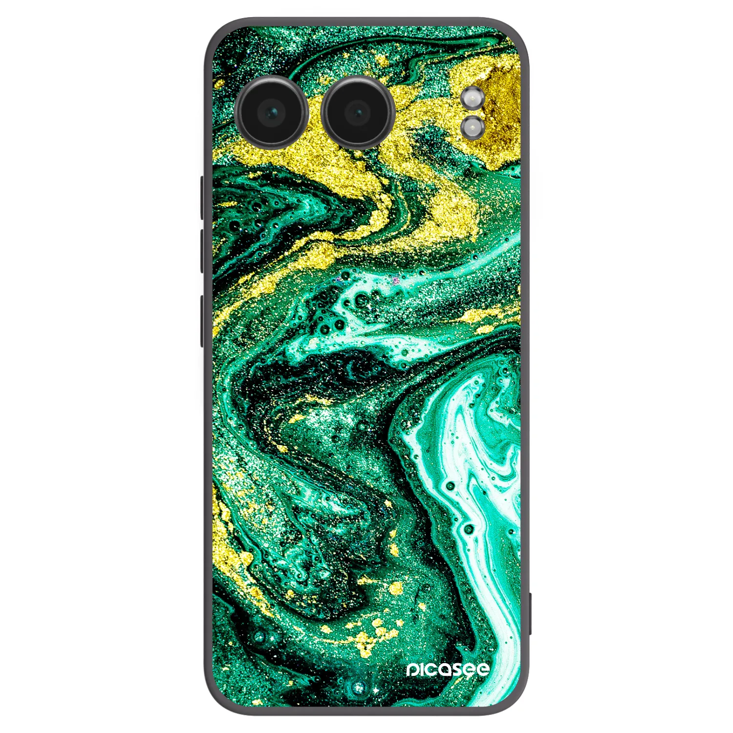 Picasee silikonski črni ovitek za OnePlus Nord 4 - Green Gold