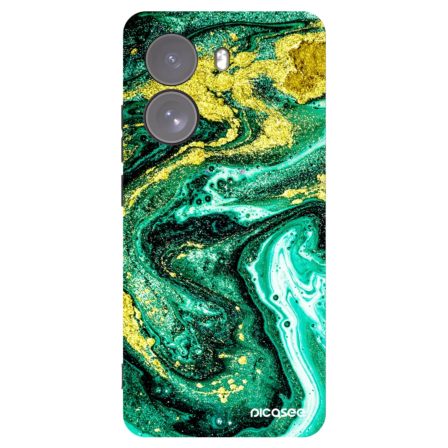Picasee silikonski črni ovitek za Xiaomi Poco X7 - Green Gold
