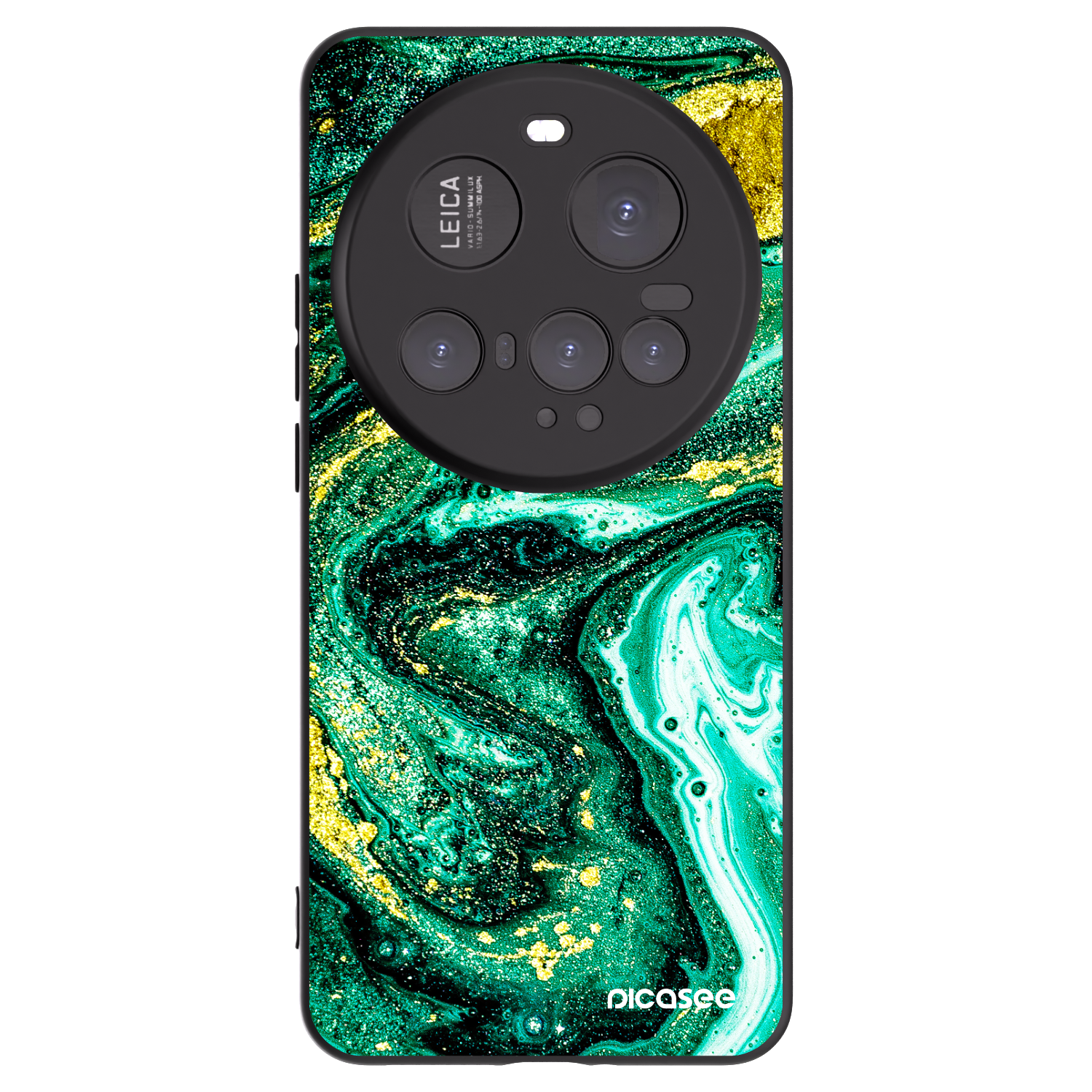 Picasee silikonski črni ovitek za Xiaomi 15 Ultra - Green Gold