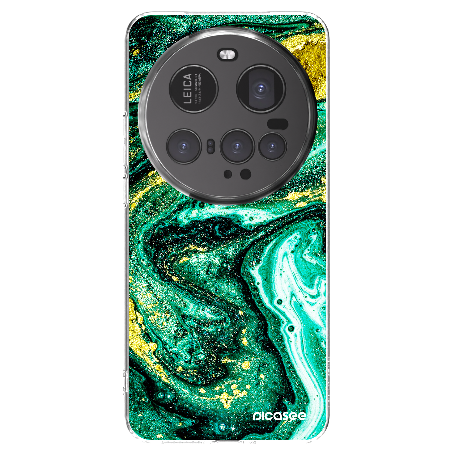 Picasee silikonski prozorni ovitek za Xiaomi 15 Ultra - Green Gold